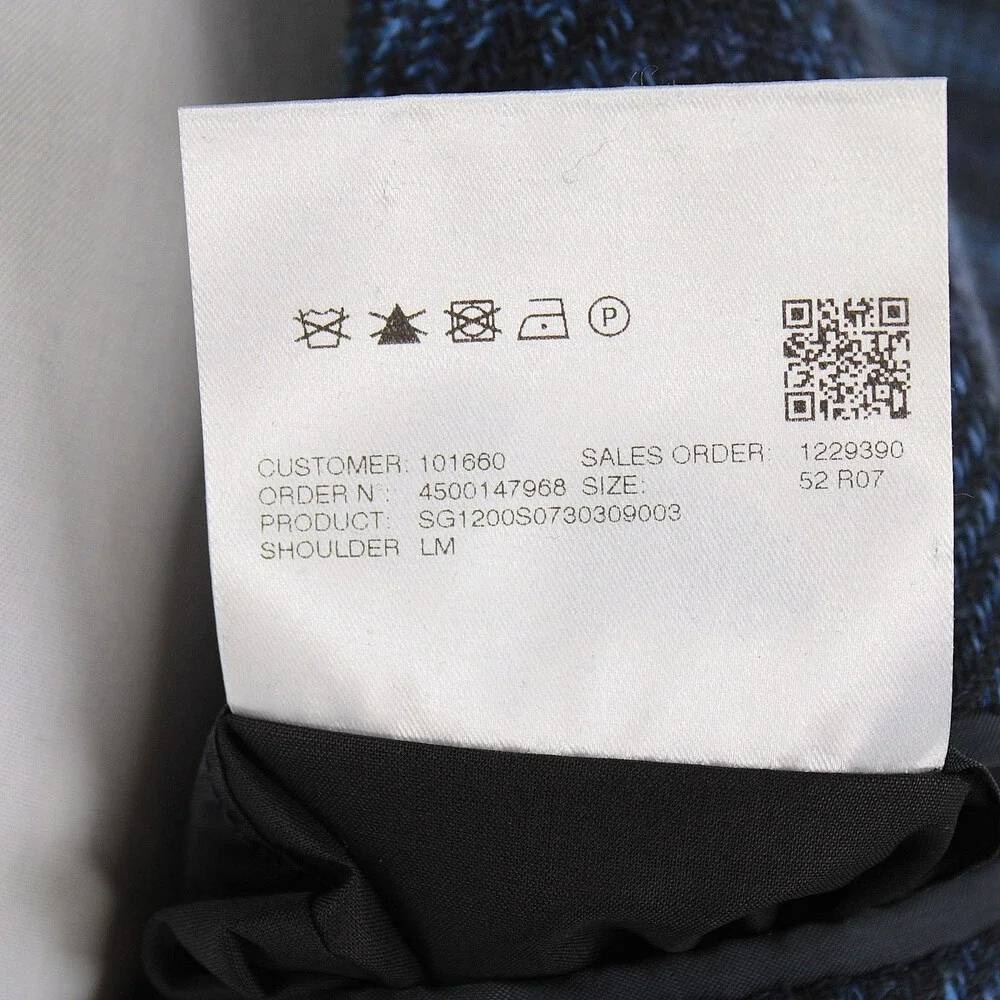 Sartorio Kiton NWT Wool Blend Sport Coat Size 52R (42R US) In Blue Plaid